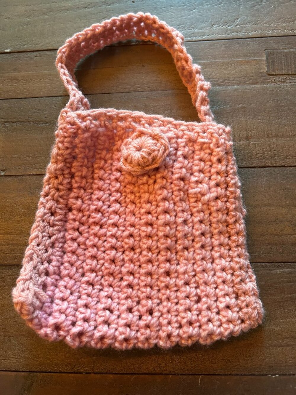 Small handmade pink purse